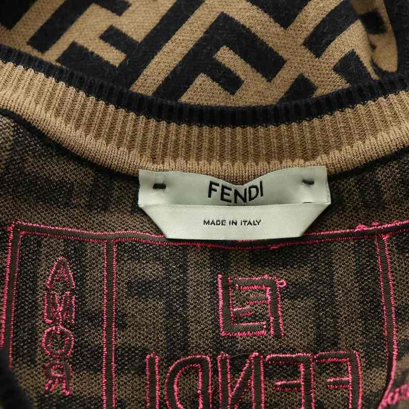 FENDI（フェンディ） ニット ワンピース ノースリーブ ズッカ FF ロゴ