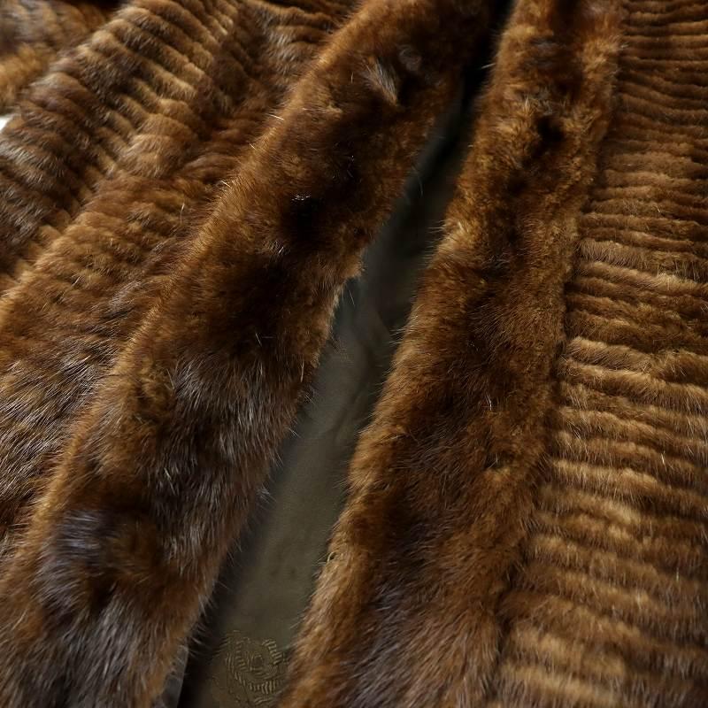 Valentino シェアードミンク サガ 裏地総柄 黒 リアルファーコート