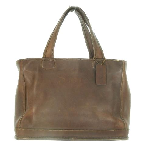 COACH（コーチ） オールドコーチ ハンドバッグ レザー ロゴチャーム 茶 