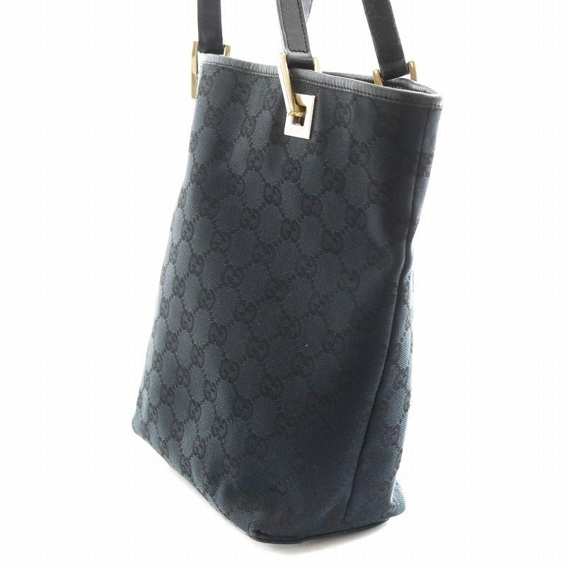 GUCCI グッチ GGキャンバス トートバッグ ミニトート ハンドバッグ 黒