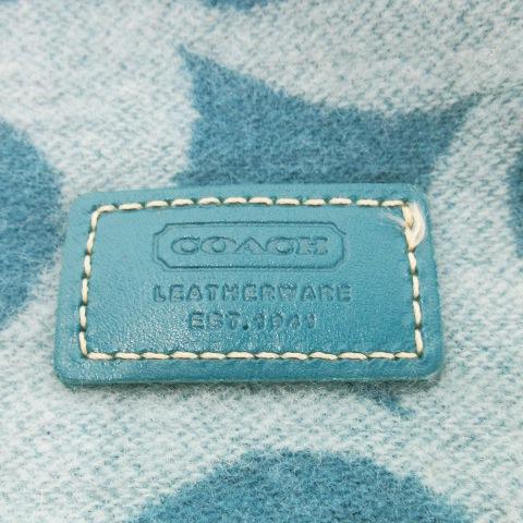 COACH（コーチ） マフラー フリンジ ウール インターシャ シグネチャー