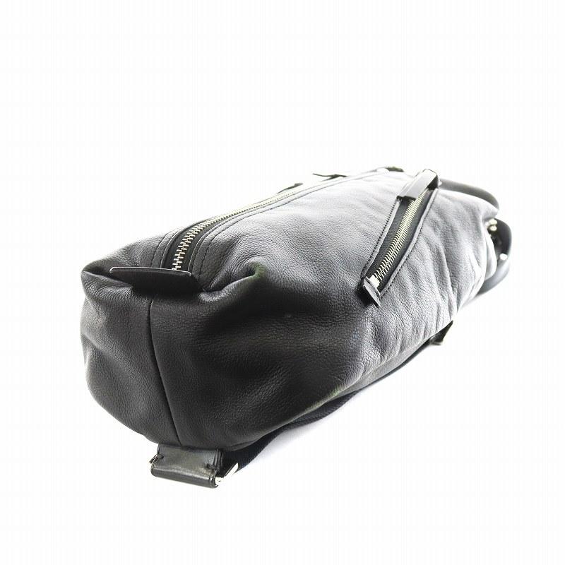 COACH（コーチ） トンプソン ボディバッグ ロゴ レザー 黒 ブラック