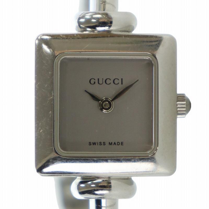 GUCCI（グッチ） バングルウォッチ 腕時計 スクエア クォーツ ロゴ