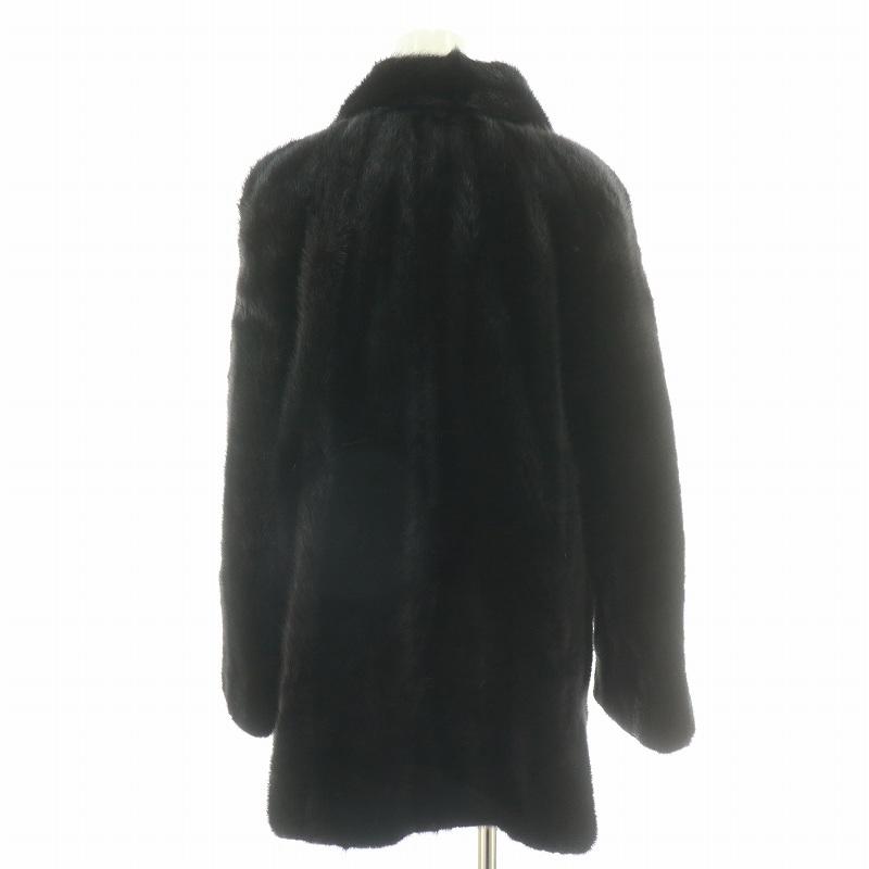 【中古】ノーブランド ファーコート 毛皮コート ミンク ミディアム 13 XL 大きいサイズ 茶 ブラウン ノーブランド ファーコート 毛皮コート ミンク ハーフ 大きいサイズ 13