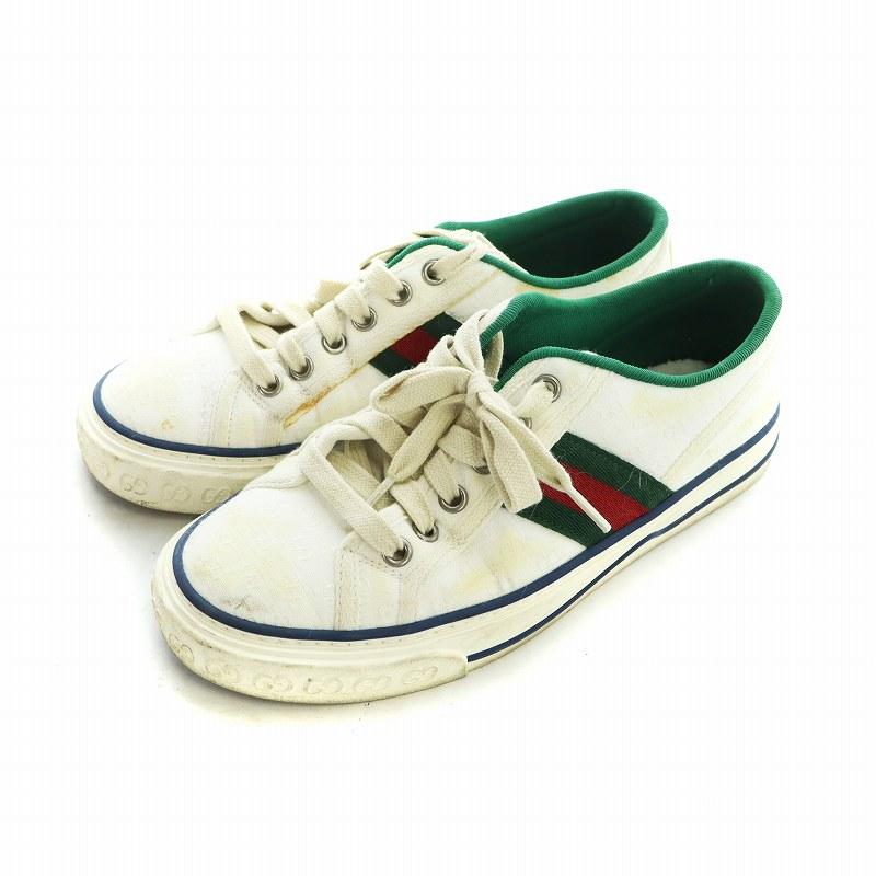 GUCCI グッチ テニススニーカー シューズ 靴 ロゴ キャンバス