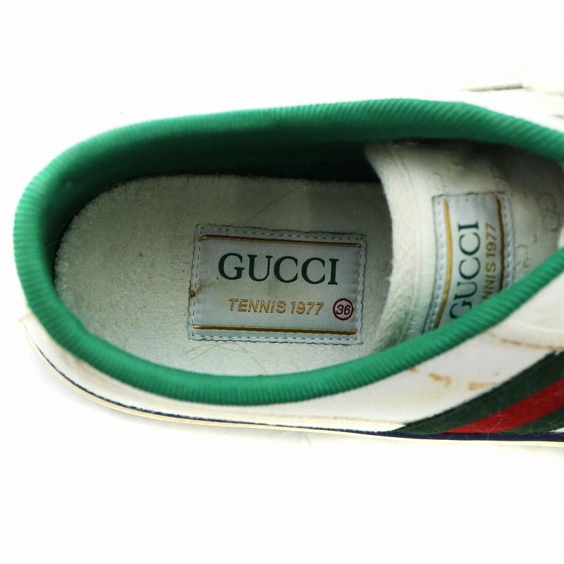 GUCCI（グッチ） テニススニーカー シューズ 靴 ロゴ キャンバス 