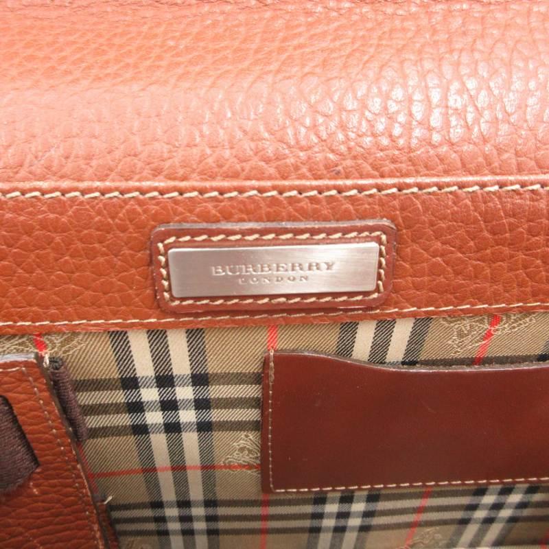 BURBERRY LONDON◇クラッチバッグ/ブラウン/チェック バーバリー 