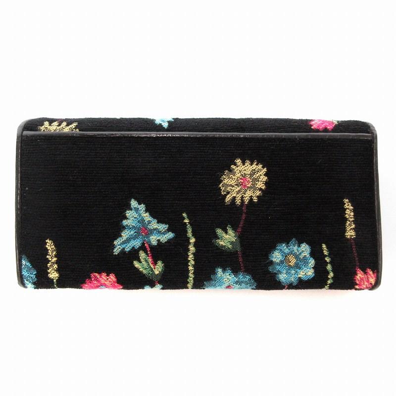 美品・花柄刺繍 長財布】シンクビー 6687 美品 Think Bee! シンクビー