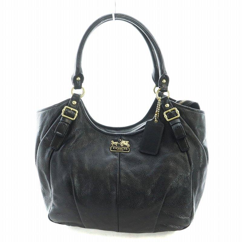 COACH（コーチ） マディソン ハンドバッグ トート レザー ロゴ 黒