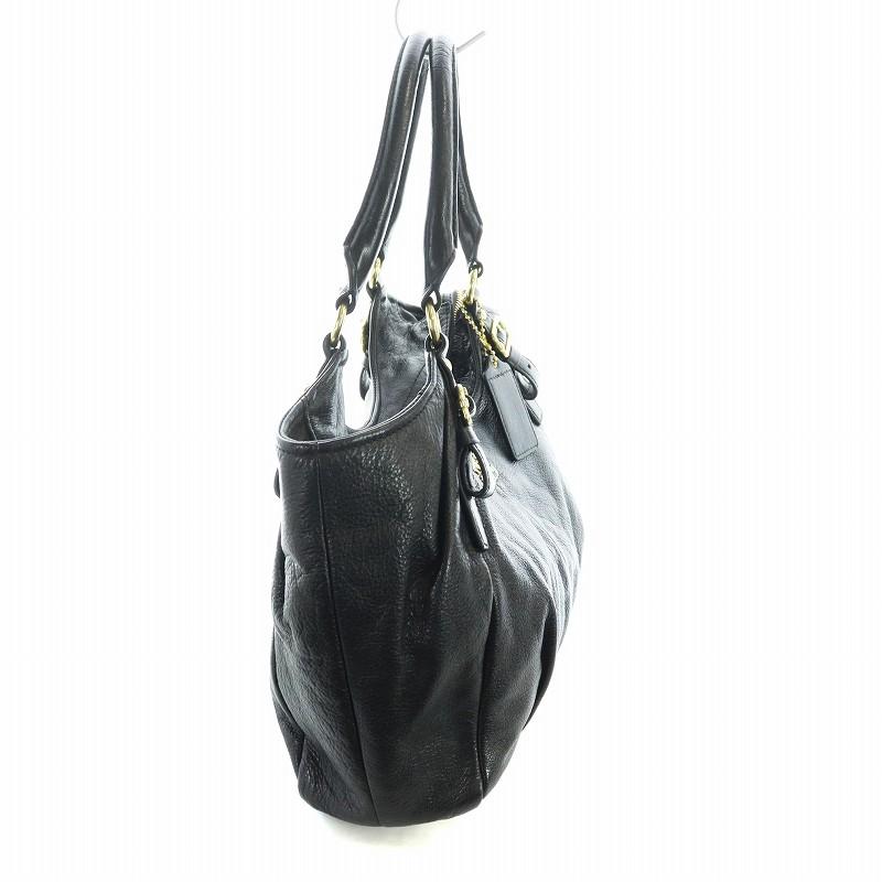 COACH（コーチ） マディソン ハンドバッグ トート レザー ロゴ 黒