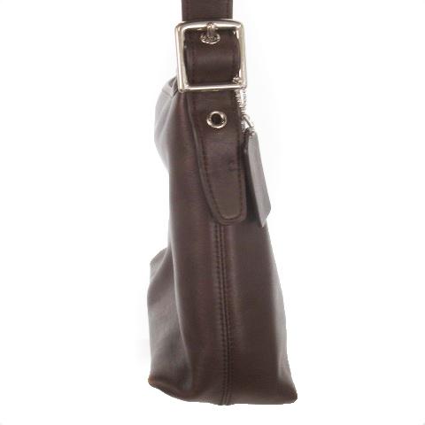 COACH（コーチ） ショルダーバッグ レザー 革 ロゴ タッセル 茶
