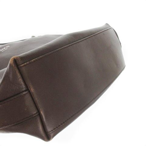COACH（コーチ） ショルダーバッグ レザー 革 ロゴ タッセル 茶