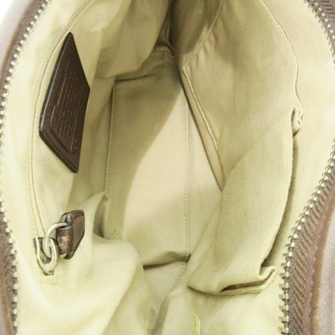 COACH（コーチ） ショルダーバッグ レザー 革 ロゴ タッセル 茶