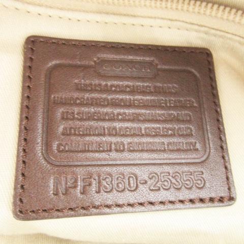 COACH（コーチ） ショルダーバッグ レザー 革 ロゴ タッセル 茶 