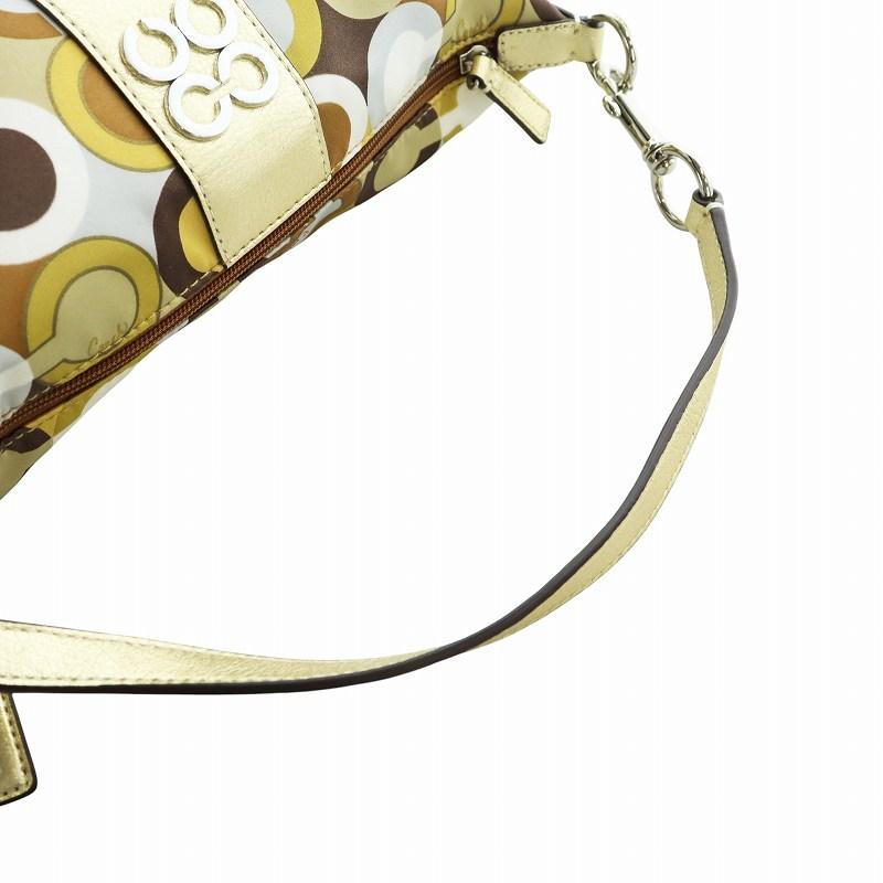 COACH（コーチ） ハンドバッグ ナイロンキャンバス オプアート ロゴ