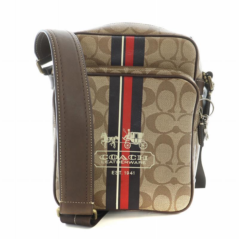 COACH（コーチ） ショルダーバッグ 斜め掛け PVC レザー シグネチャー 
