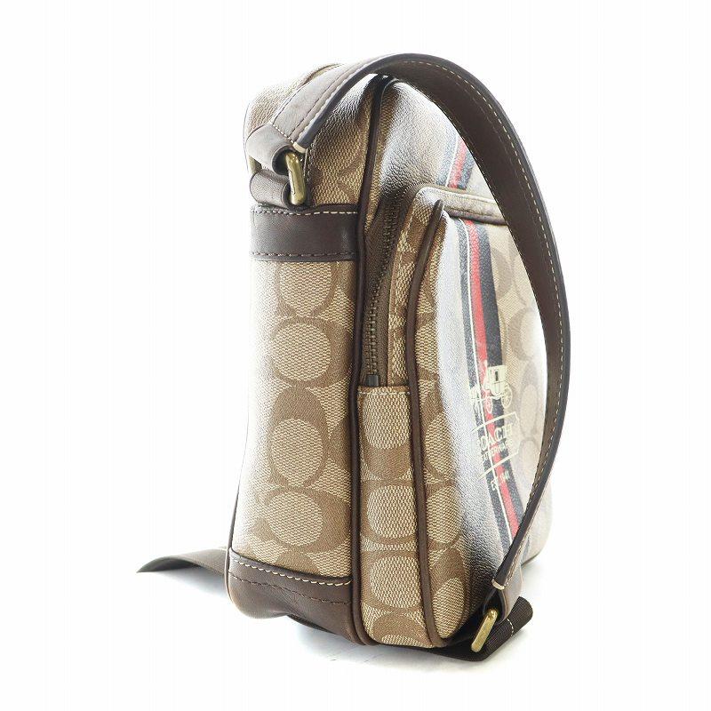 COACH（コーチ） ショルダーバッグ 斜め掛け PVC レザー シグネチャー 