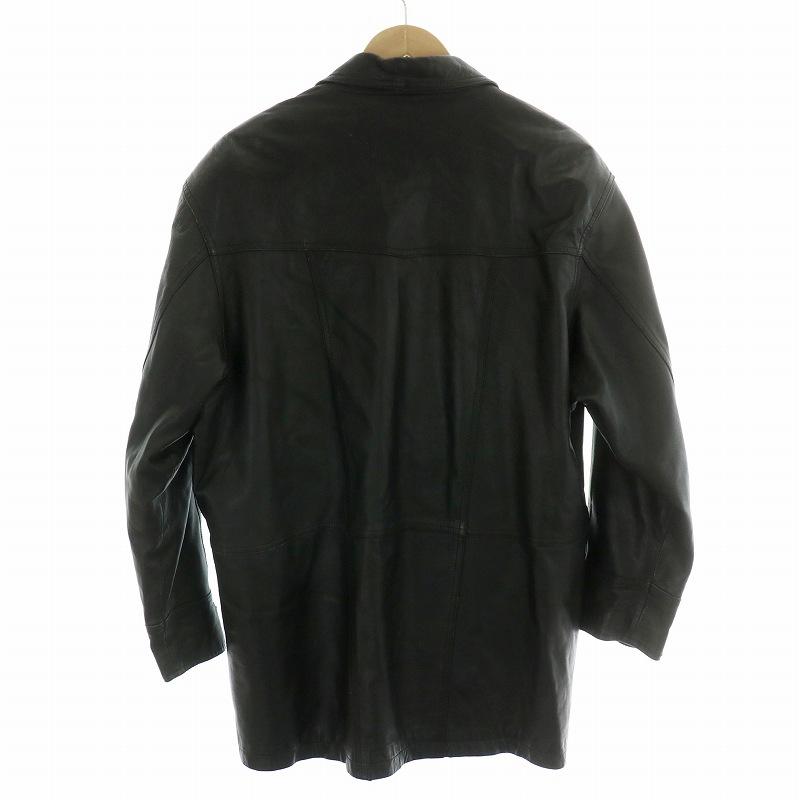 中古】kojaro テーラードジャケット レザー 2B 羊皮 XXL 黒