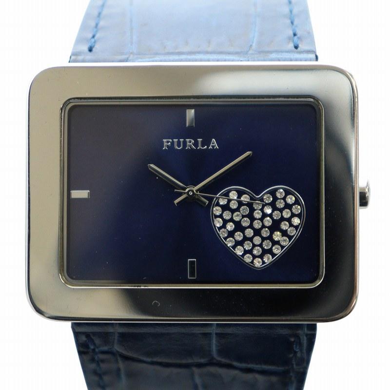 FURLA（フルラ） 腕時計 ウォッチ クォーツ スクエア 青文字盤 ロゴ