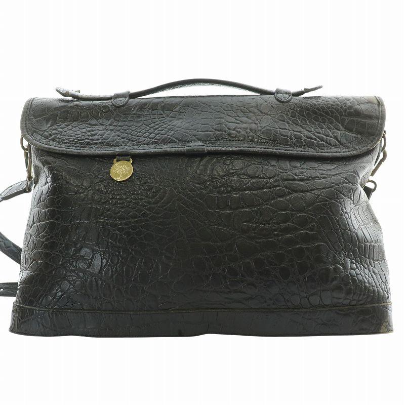 マルベリー Mulberry 2WAY ショルダーバッグ ハンドバッグ クロコ型 