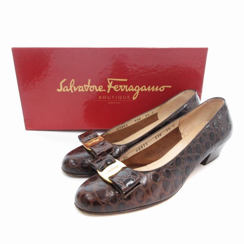 サルヴァトーレフェラガモ Salvatore Ferragamo パンプス レザー