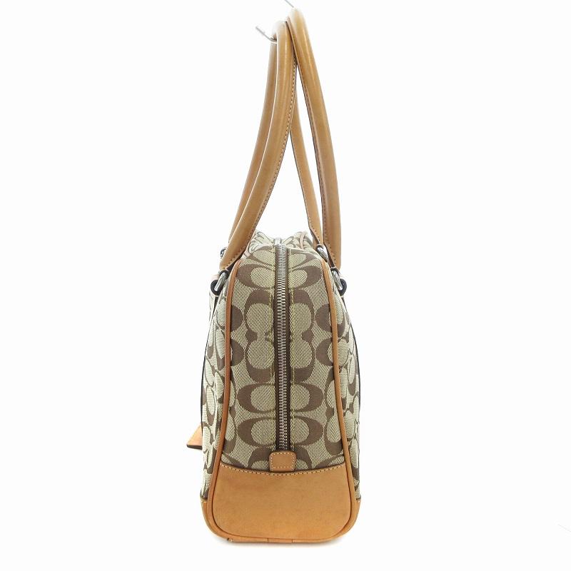 COACH（コーチ） ハンドバッグ ミニボストン シグネチャー キャンバス