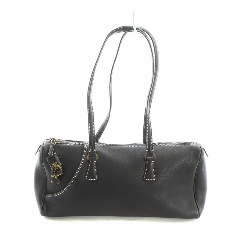 美品・サルヴァトーレフェラガモ ハンドバッグ ガンチーニ ホーボー黒