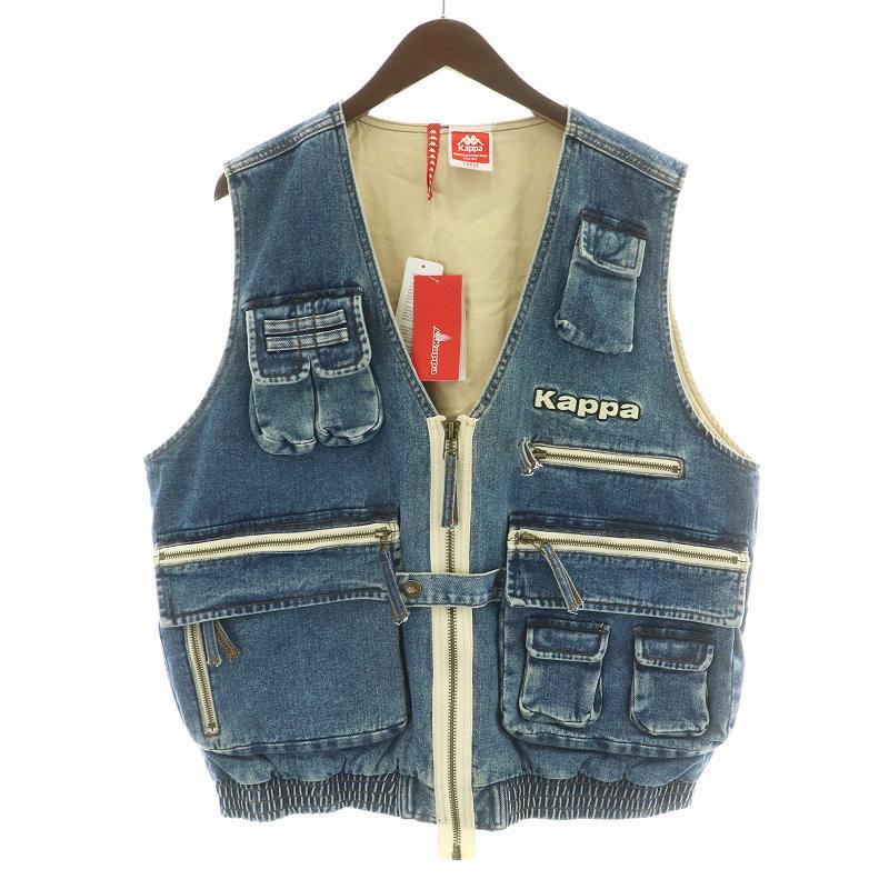 未使用品 カッパ kappa デニムベスト フィッシングベスト マルチ 