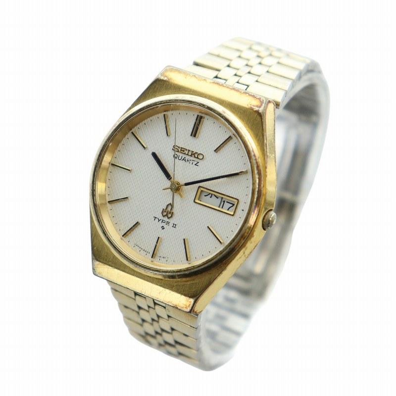 セイコー SEIKO 腕時計 ウォッチ クォーツ 白文字盤 カレンダー付き  