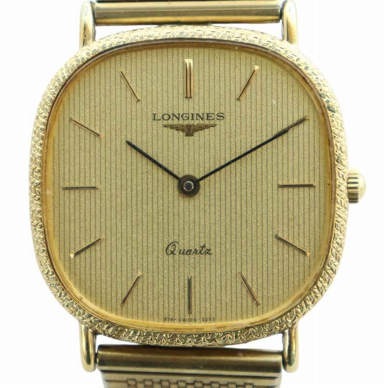 ロンジン LONGINES 腕時計 ウォッチ クォーツ ロゴ スクエア ゴールド