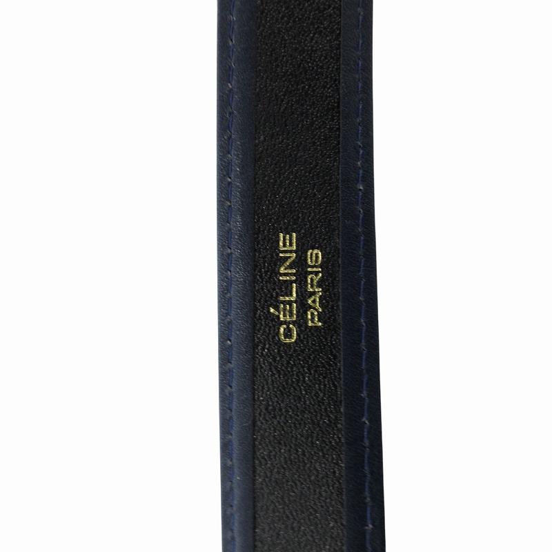 CELINE（セリーヌ） 美品 ベルト レザー 革 ロゴ 馬車 バックル 90