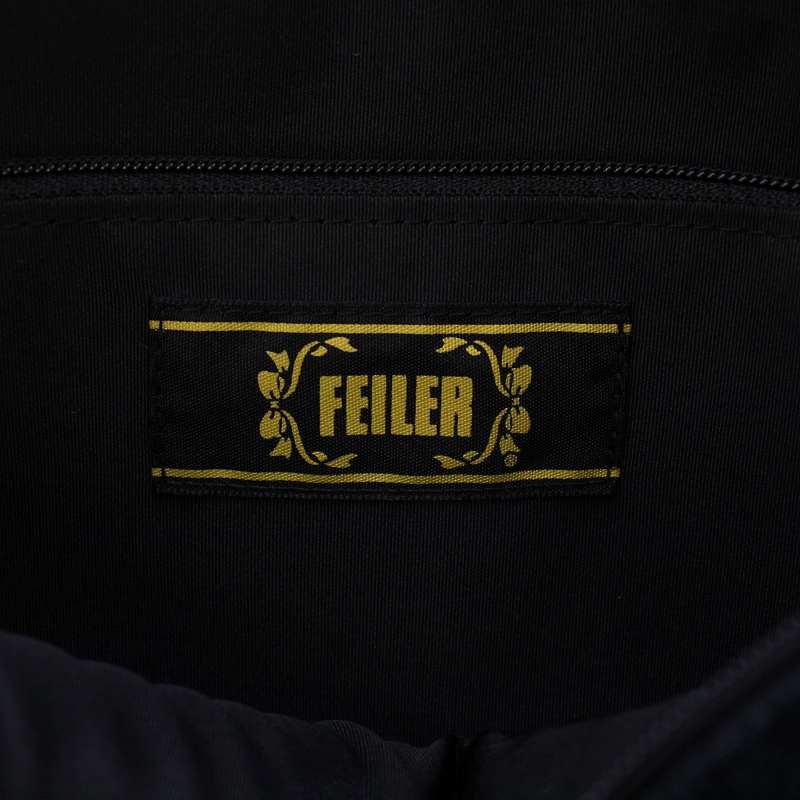 フェイラー FEILER ハンドバッグ ミニボストン シュニール織 花柄 黒