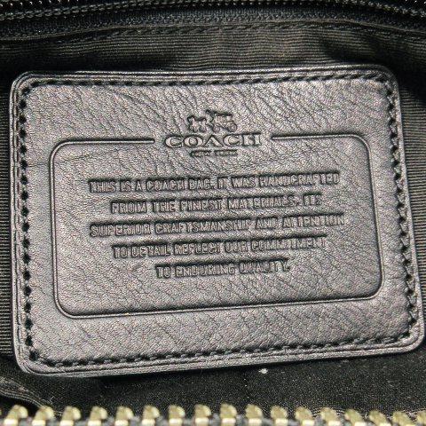 COACH（コーチ） ブリーフケース 書類カバン レザー 革 ロゴ型押し 黒