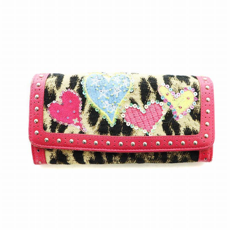 シンクビー! Think Bee 長財布 ウォレット アニマル柄 レザー 豹柄