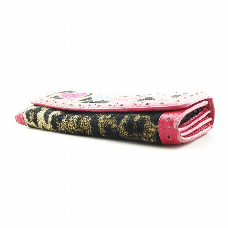 シンクビー! Think Bee 長財布 ウォレット アニマル柄 レザー 豹柄