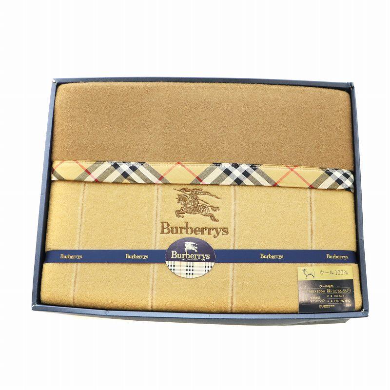 Burberrys バーバリー毛布 毛100% 純毛ブランケット