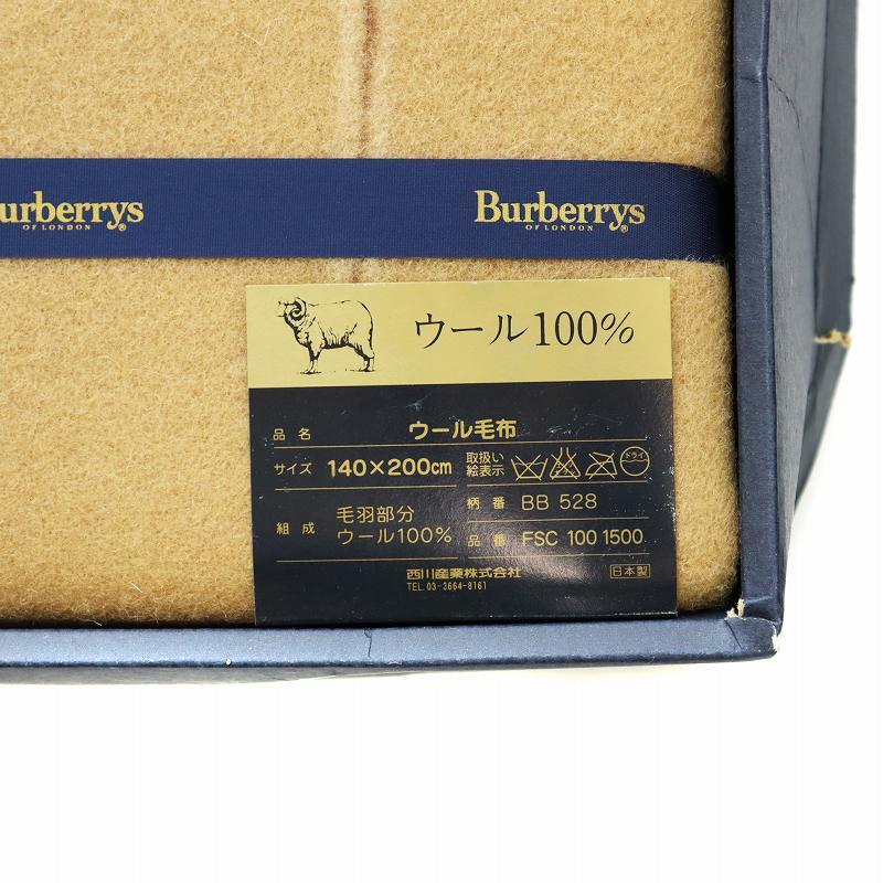 バーバリーズ Burberrys 純毛毛布 ブランケット ウール ノバチェック