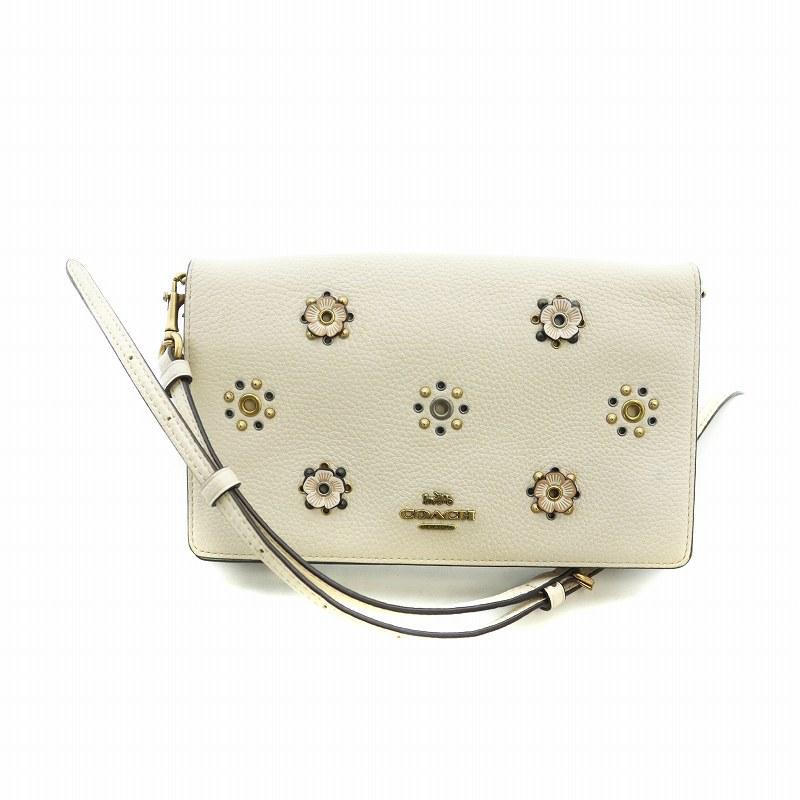 COACH（コーチ） ショルダーウォレット 長財布 レザー ロゴ 花 