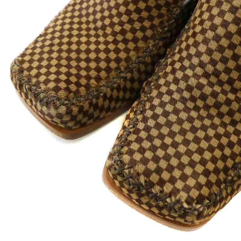 LOUIS VUITTON（ルイ・ヴィトン） ダミエ ローファー ハラコ レザー