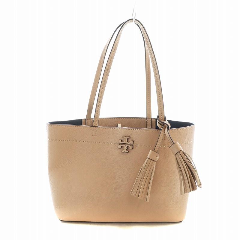 TORY BURCH トリーバーチ トートバッグ ハンド レザー シボ革