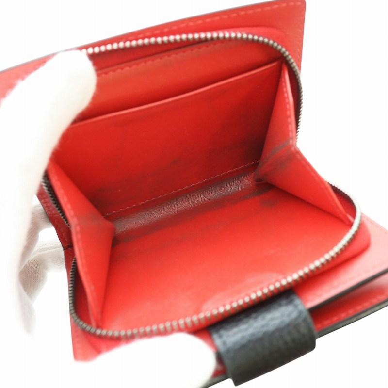 人気✨ クリスチャンルブタン 　パロマ　二つ折り財布 レザー　ブラック　レッド Christian Louboutin（クリスチャンルブタン） パロマ ミニ 二つ折り