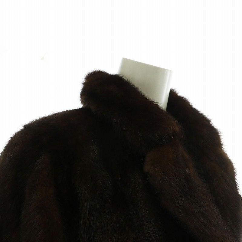 エンバ EMBA ファーコート アウター 毛皮 ミンク ミドル 肩パッド 11 L