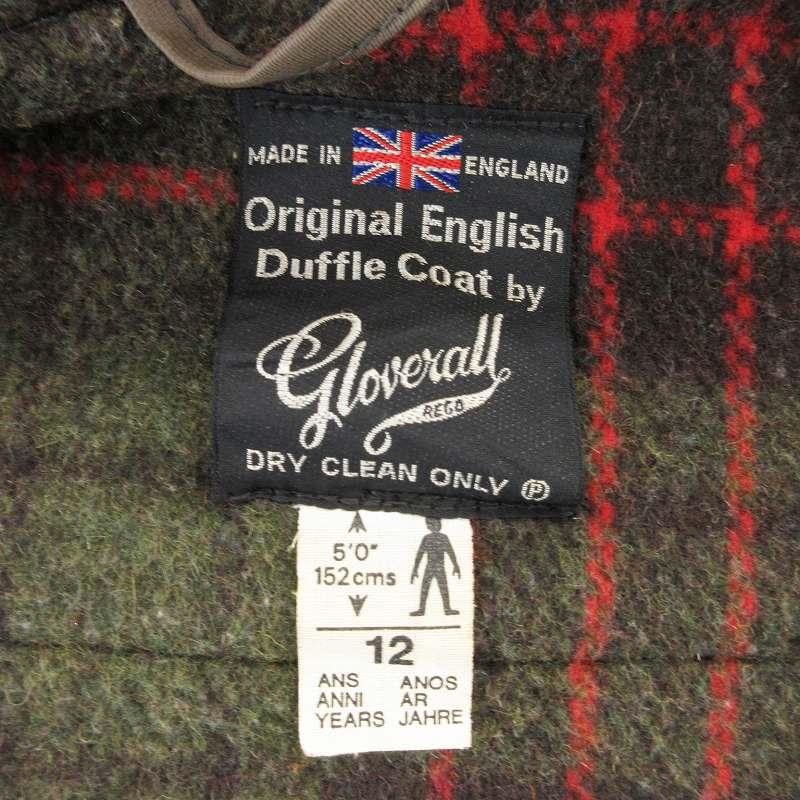 グローバーオール Gloverall ダッフルコート チェック柄 12 緑