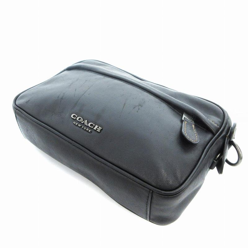 COACH（コーチ） ショルダーバッグ クロスボディ ロゴ レザー 黒 