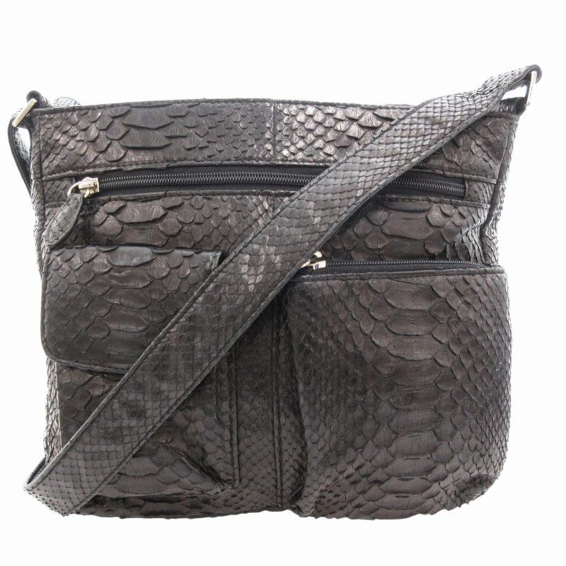 ITADAKI 本革レザーショルダーバッグ グレー パイソン ITADAKI 本革レザーショルダーバッグ グレー パイソン
