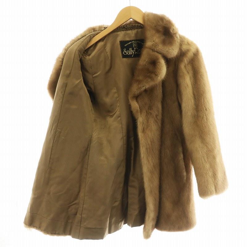 サリーローズ Sally Rose ファーコート 毛皮コート ミンク ハーフ 11 L
