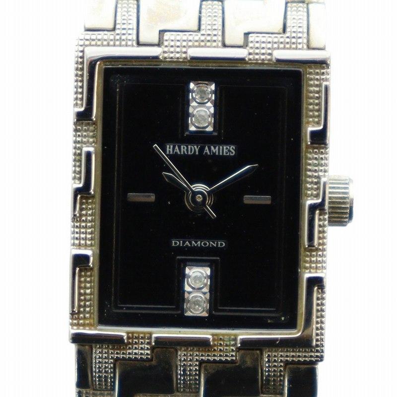 ハーディエイミス HARDY AMIES 腕時計 ウォッチ クォーツ スクエア 4P 