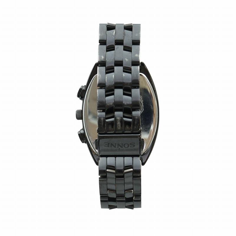 ゾンネ SONNE 腕時計 ウォッチ クォーツ クロノグラフ トノー デイト