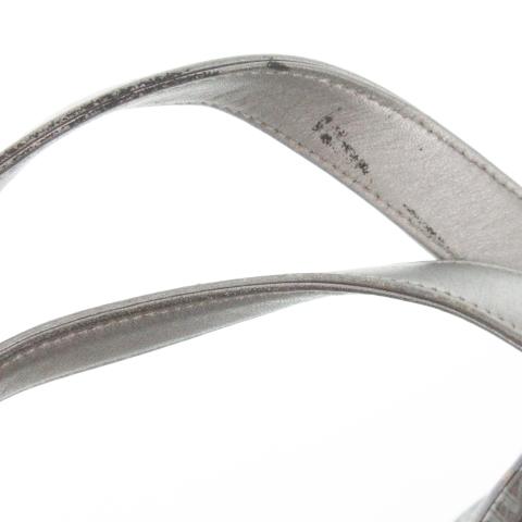 ワコー 和光 WAKO ハンドバッグ レザーPVC 総柄 ロゴ グレー /MN15