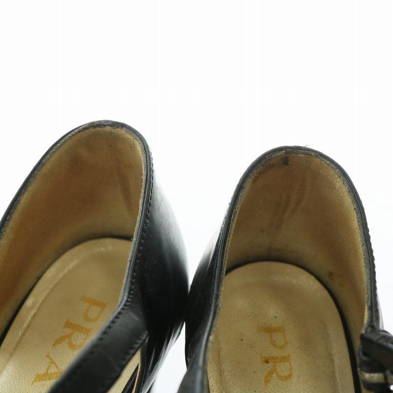 PRADA プラダレザーストラップチャンキーヒールデザインサンダル PRADA プラダレザーストラップチャンキーヒールデザインサンダル